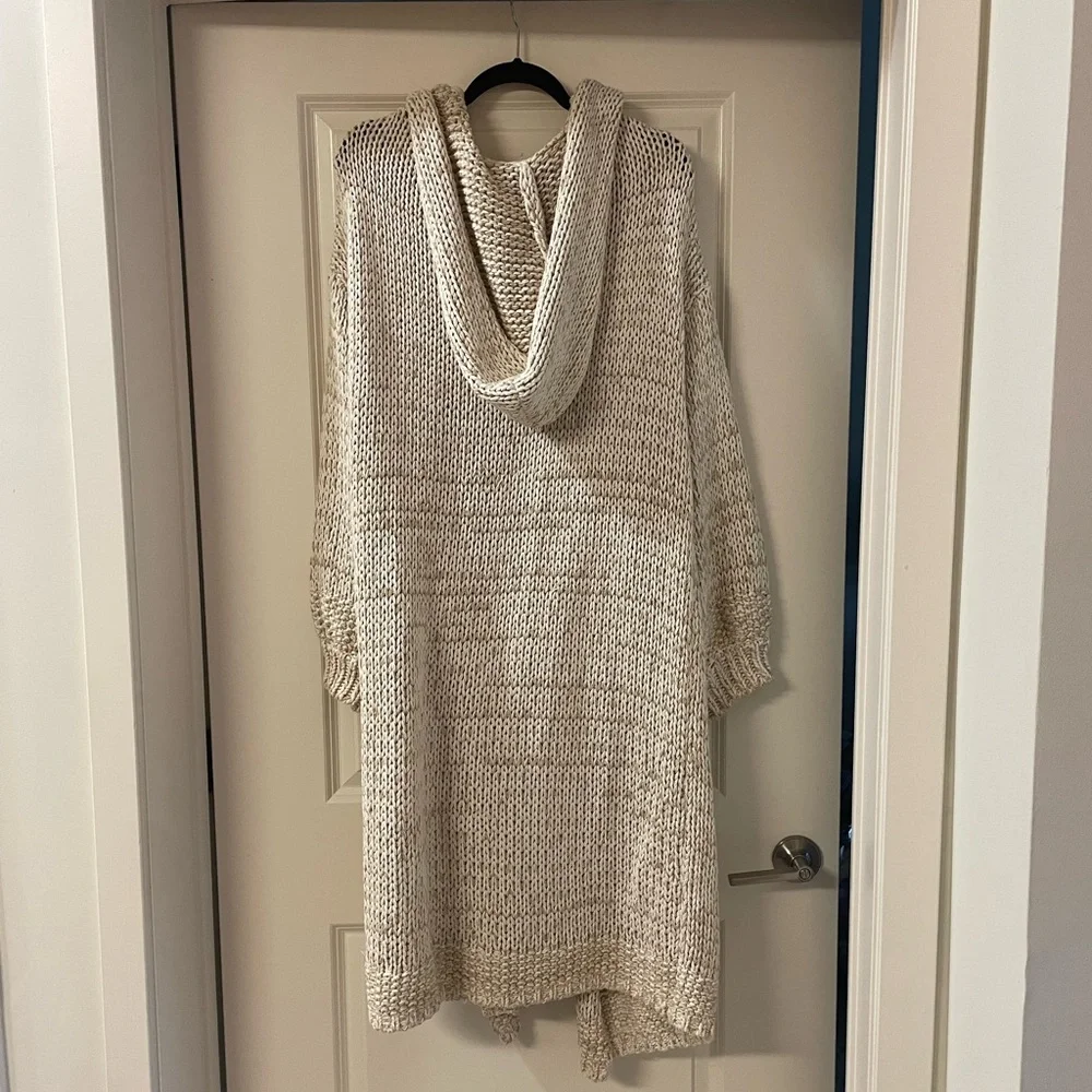 Free People Cream Hooded Cardigan - Picture 5 of 5